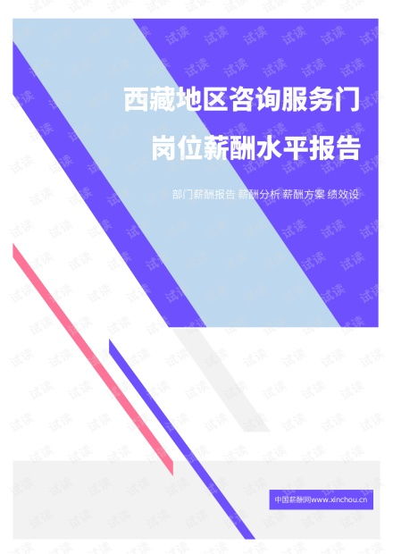 2021年薪酬报告系列之西藏地区咨询服务门岗位薪酬水平报告.pdf.pdf资源 csdn文库